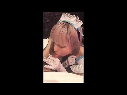 ❤️ Japanese Idol [mayuka], French maid costume, part 1, blowjob and jerk off with lotion pa ife ﹏